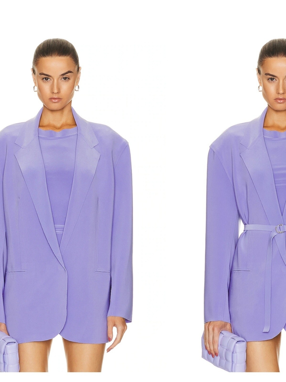 Norma Kamali Lilac Oversized Blazer Jacket